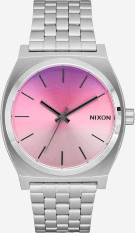 Ceas analogic 'Time Teller' de la Nixon pe argintiu: față