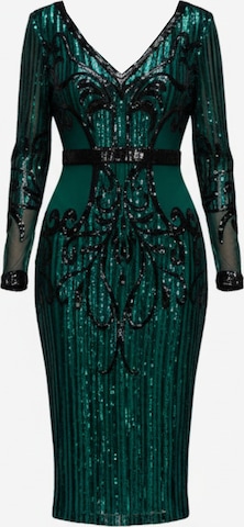 GODDIVA Dress in Green: front