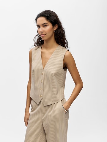 Gilet di OBJECT in beige: frontale