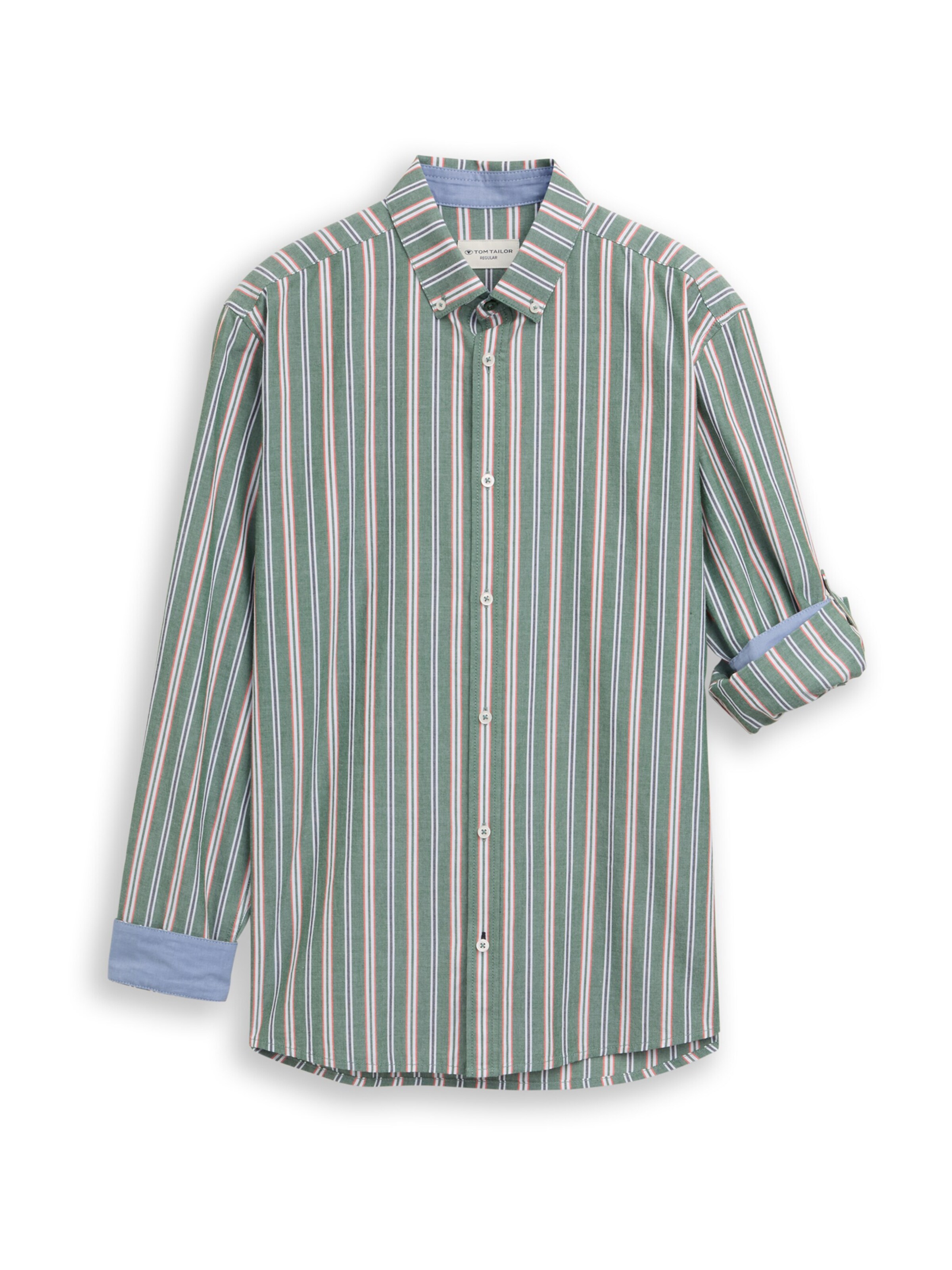 TOM TAILOR Regular fit Overhemd in Groen: voorkant