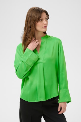 SOAKED IN LUXURY Bluse in Grün: Vorderseite