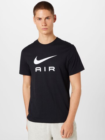 NIKETehnička sportska majica 'Air' - crna boja: prednji dio