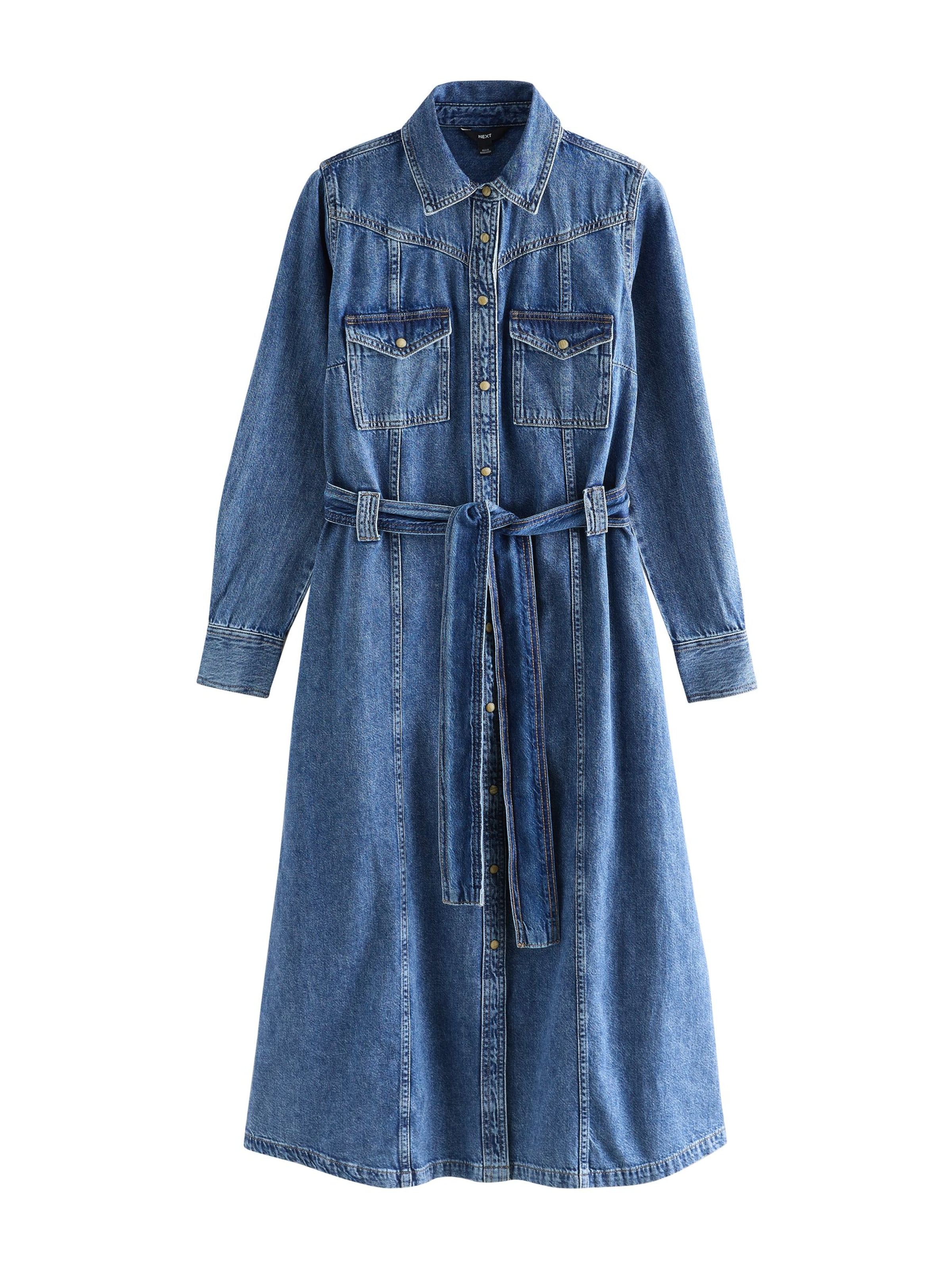 NextKošulja haljina - plava boja: prednji dio