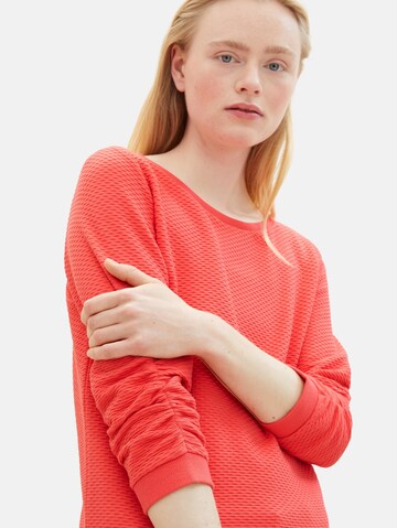 Sweat-shirt TOM TAILOR DENIM en rouge