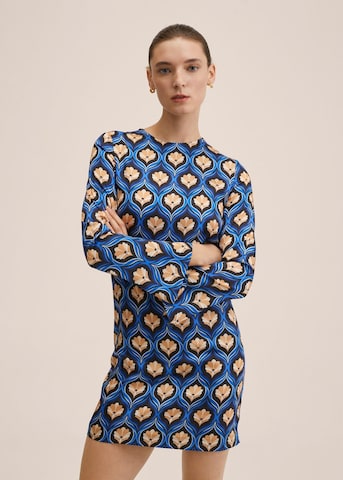 MANGO Kleid 'Paper' in Blau: predná strana