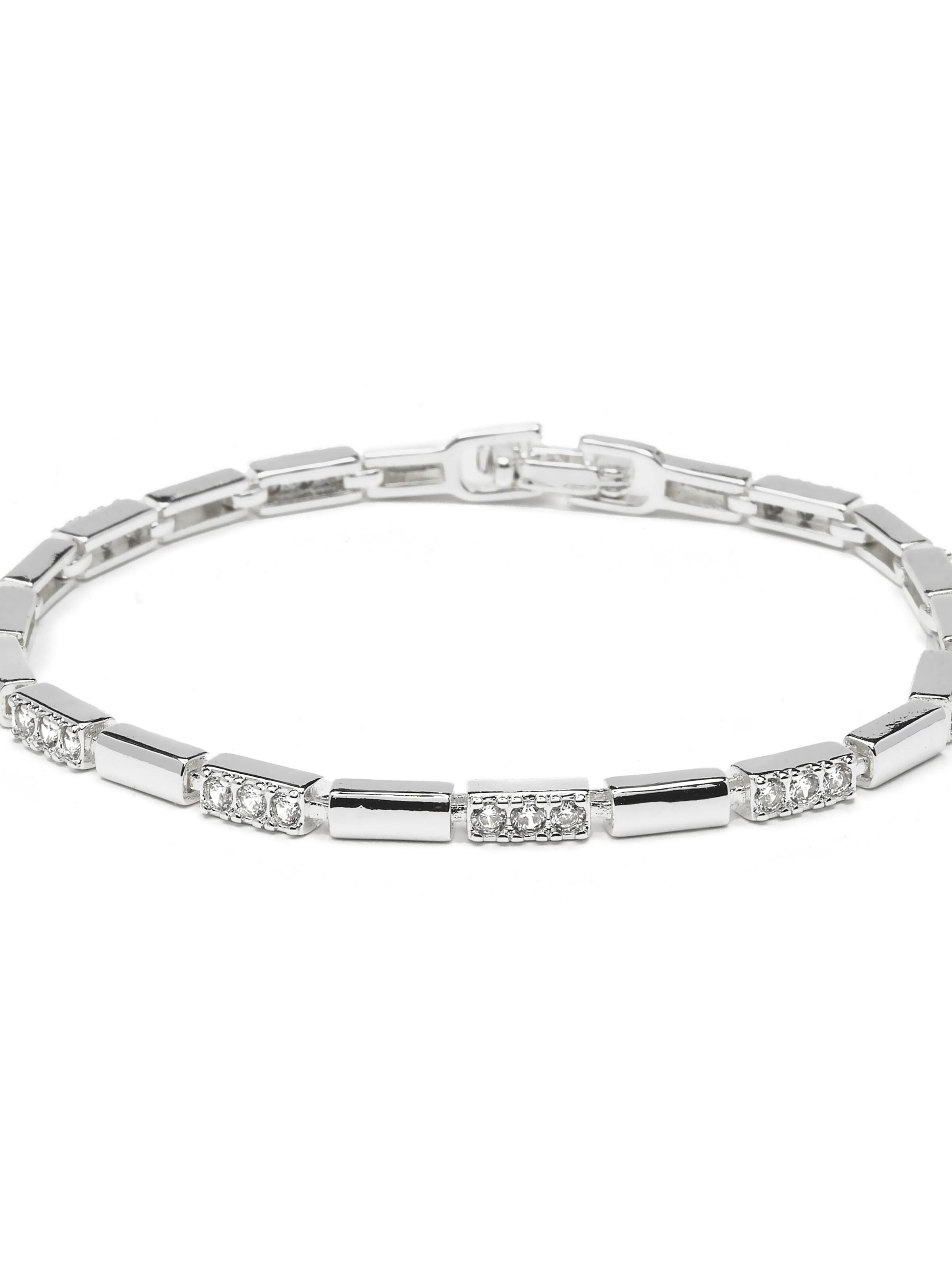 Luxenter - Pulsera 'Tavli' en plata: frente