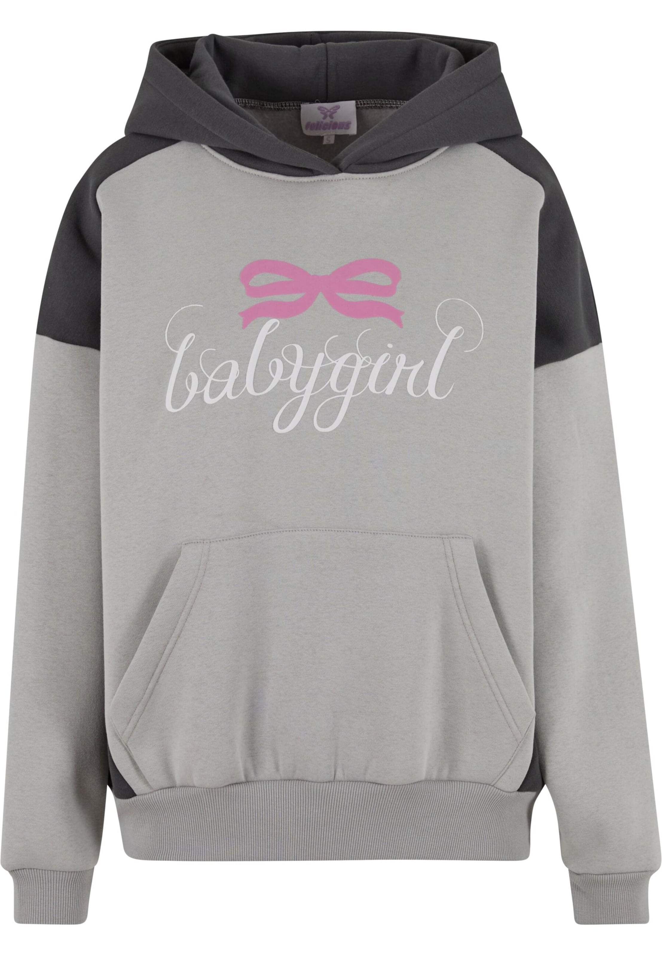 Felicious Sweatshirt 'Babygirl' i grå: framsida