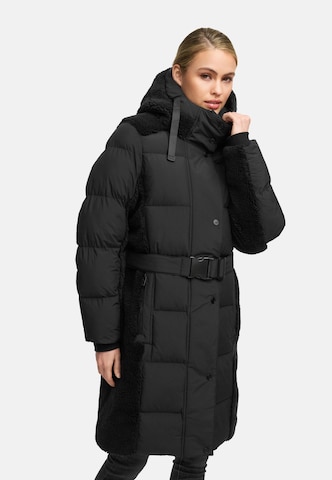 NAVAHOO Wintermantel in Zwart: voorkant