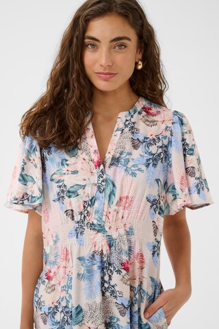 CULTURE - Vestido 'Lotus' em mistura de cores