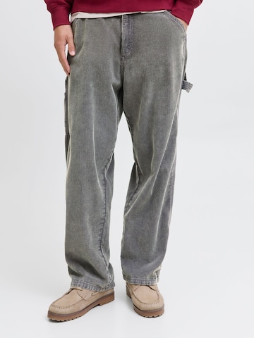 JACK & JONES Wide leg Broek in Grijs: voorkant