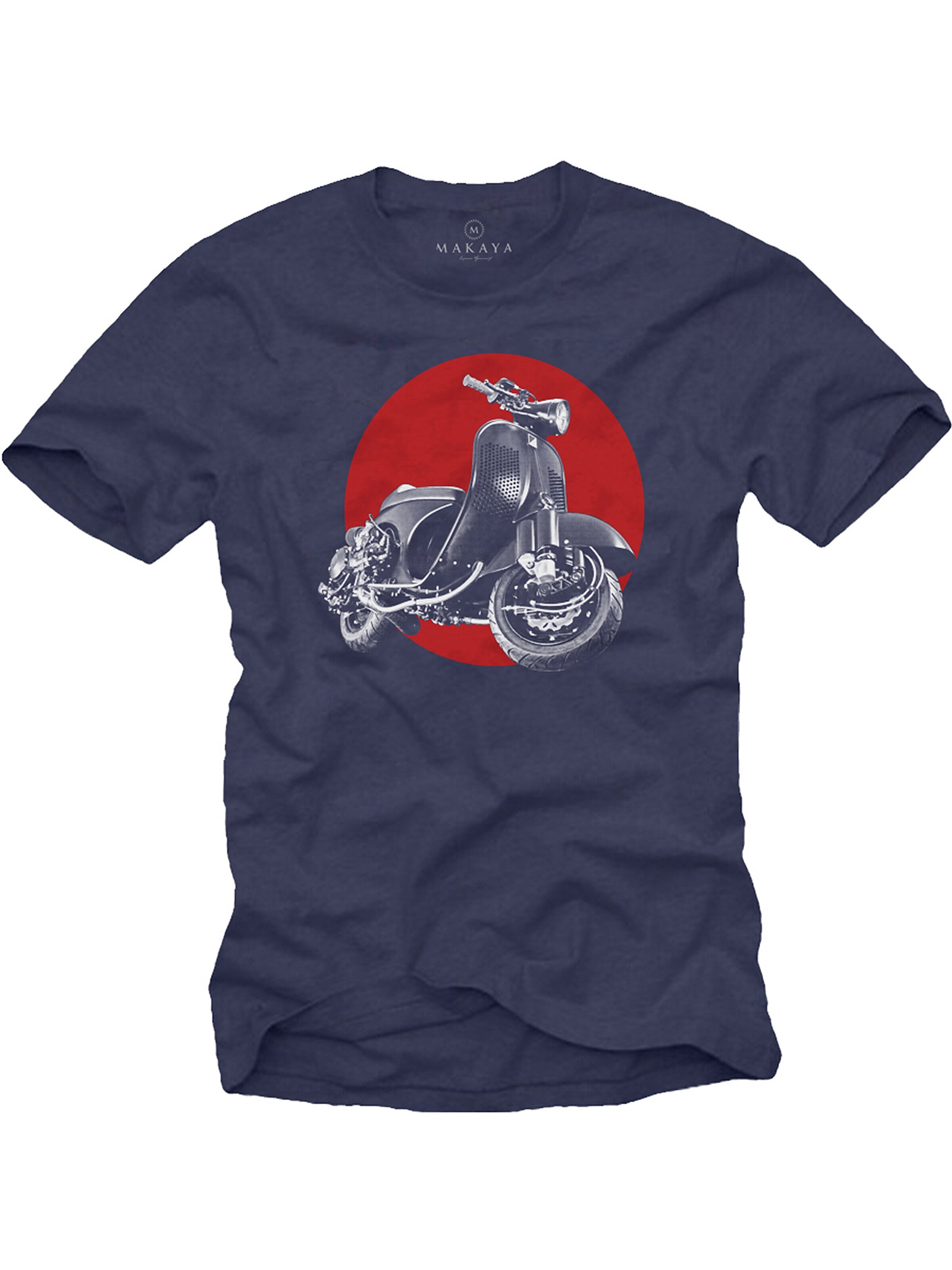 MAKAYA Shirt 'Race Scooter' in Blue: front