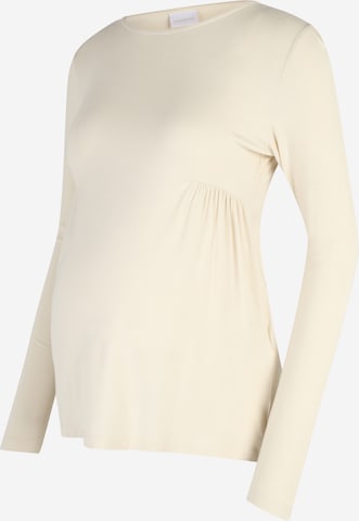T-shirt 'MLDicte' MAMALICIOUS en beige : devant