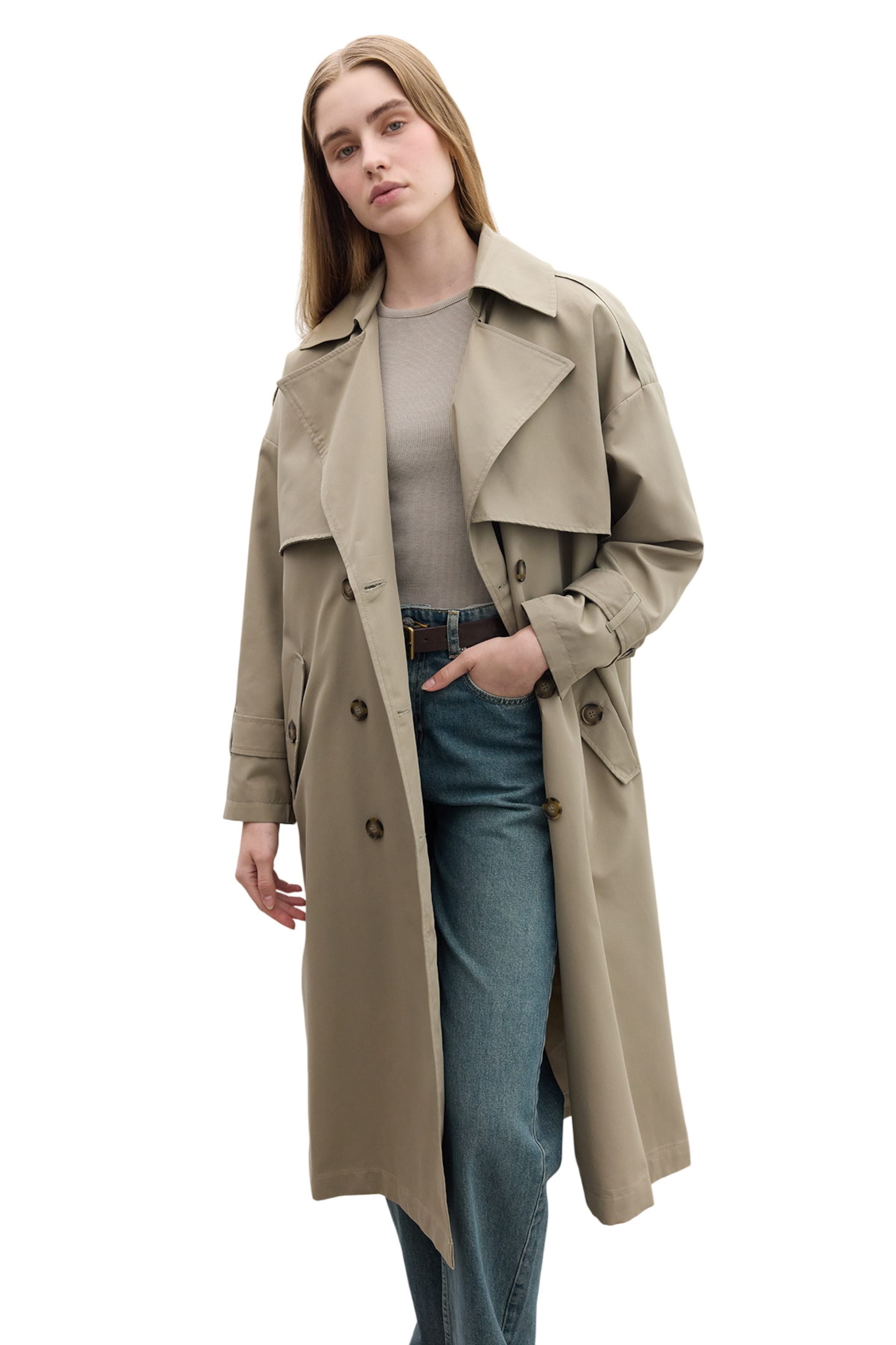 MANUKA Tussenmantel in Beige: voorkant