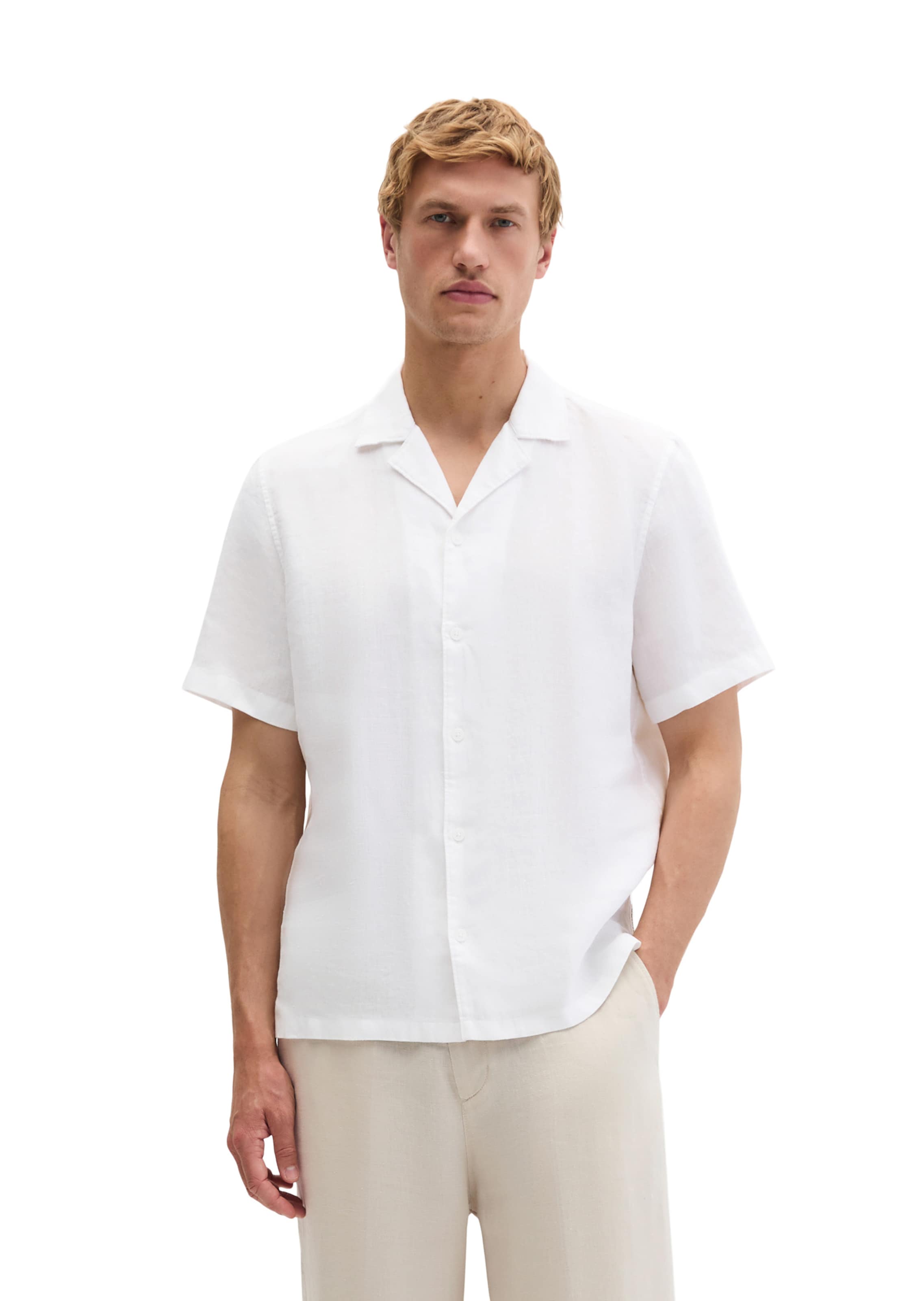Coupe regular Chemise Marc O'Polo en blanc : devant