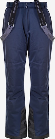Whistler Regular Workout Pants 'GIPPSLANG' in Blue: front