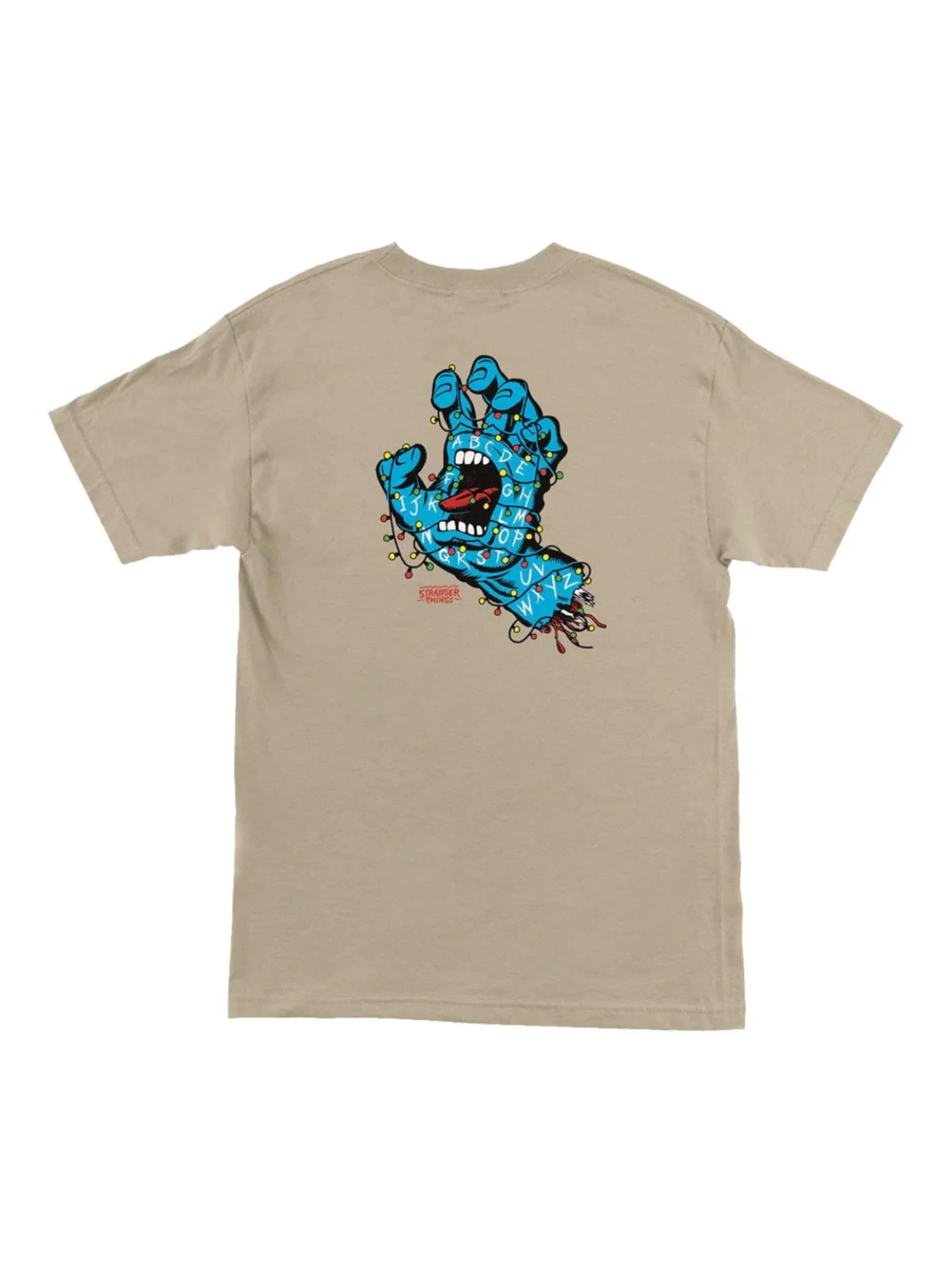 Santa Cruz - Camiseta 'Camiseta santa cruz beige stranger things screaming lights tee' en beige