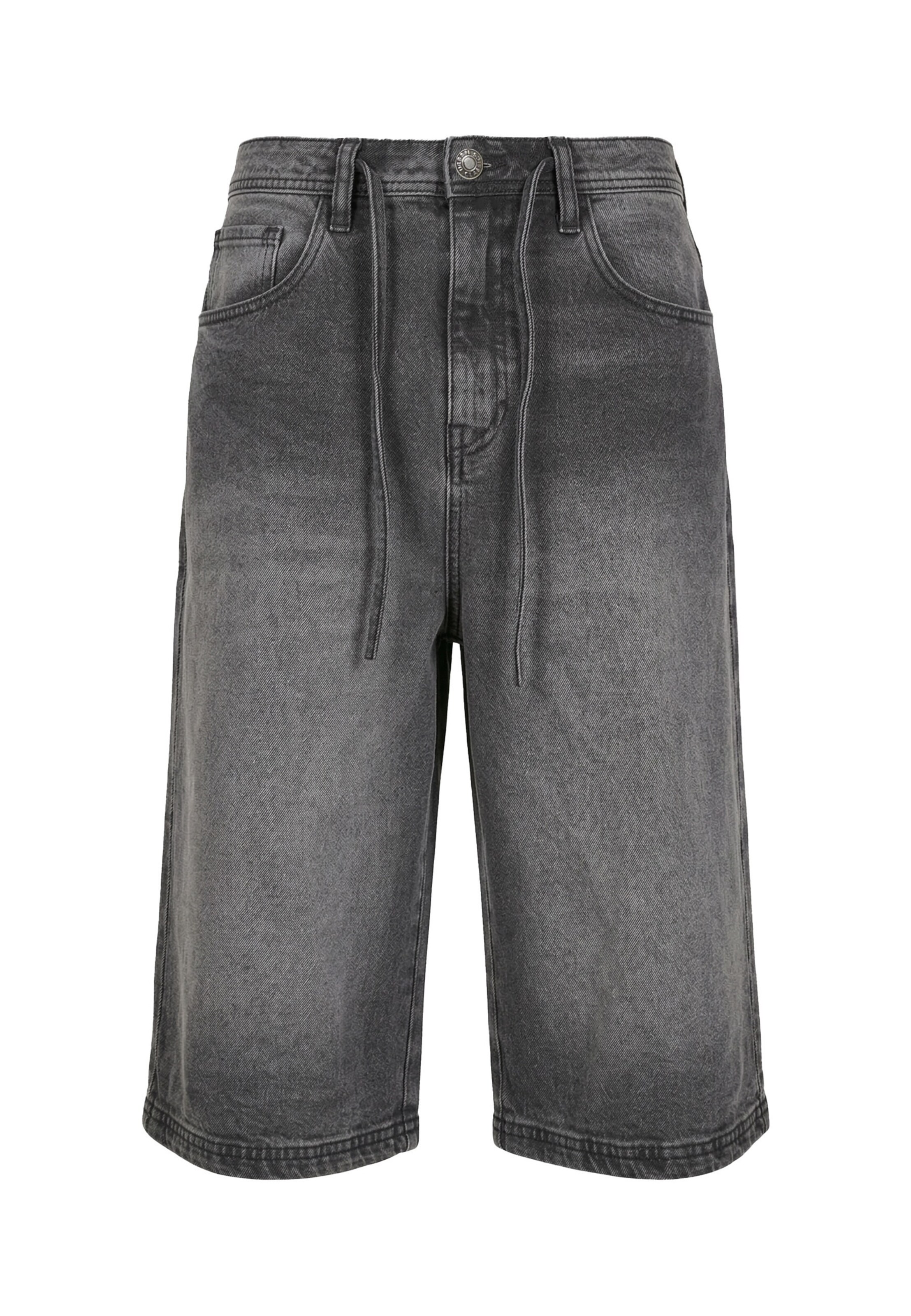 Urban Classics Baggy Jeans in Zwart: voorkant