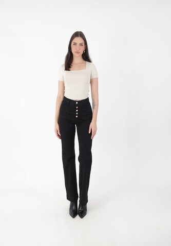 Elara Flared Hose in Schwarz