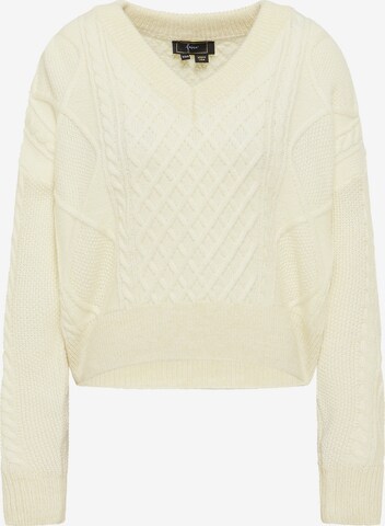 Pull-over faina en beige : devant