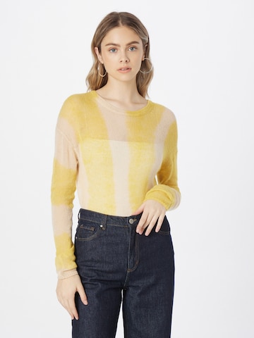 WEEKDAY Sweter 'Tina' w kolorze żółty: przód