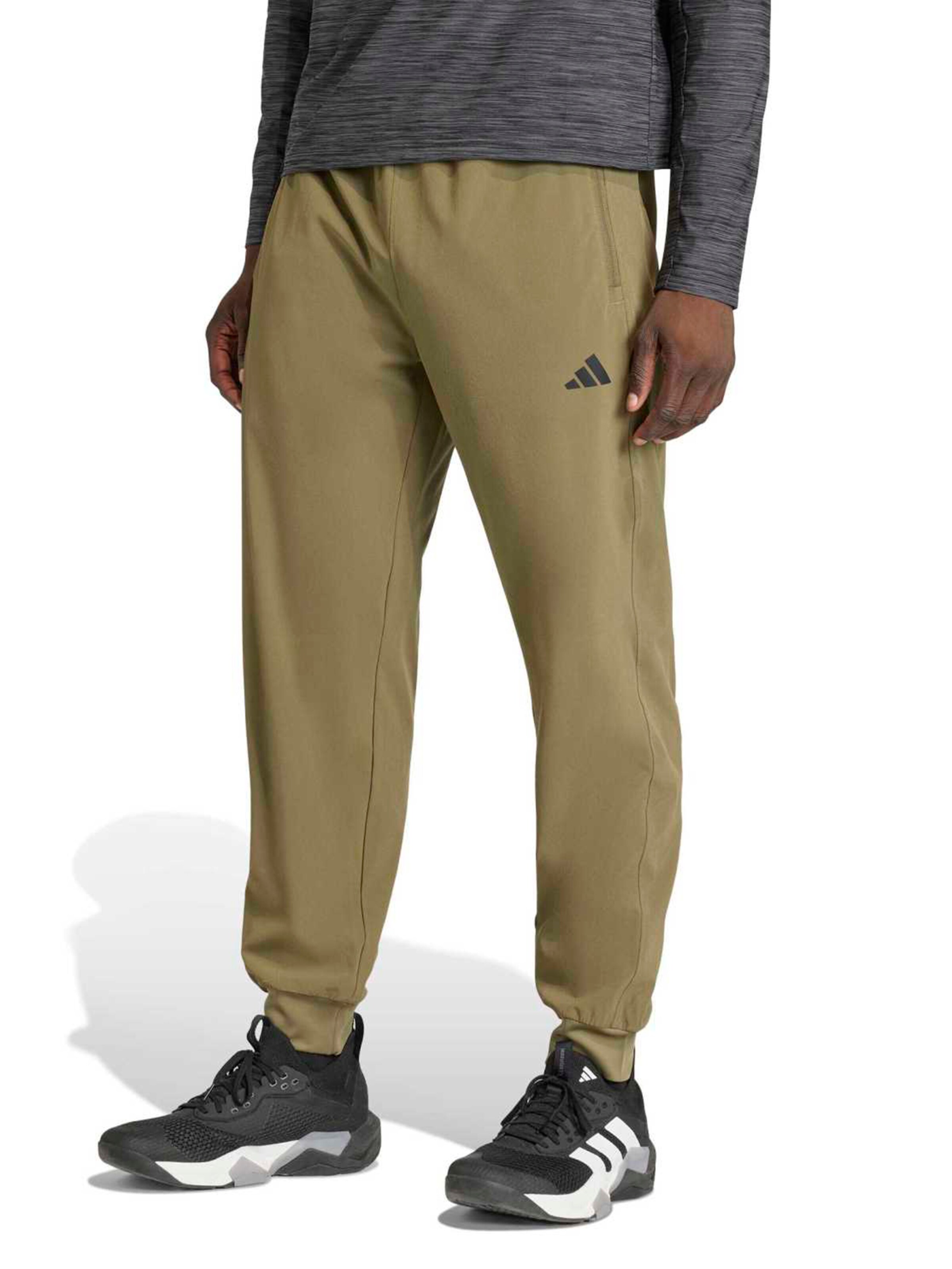 ADIDAS PERFORMANCE Tapered Sporthose in Grün: Vorderseite