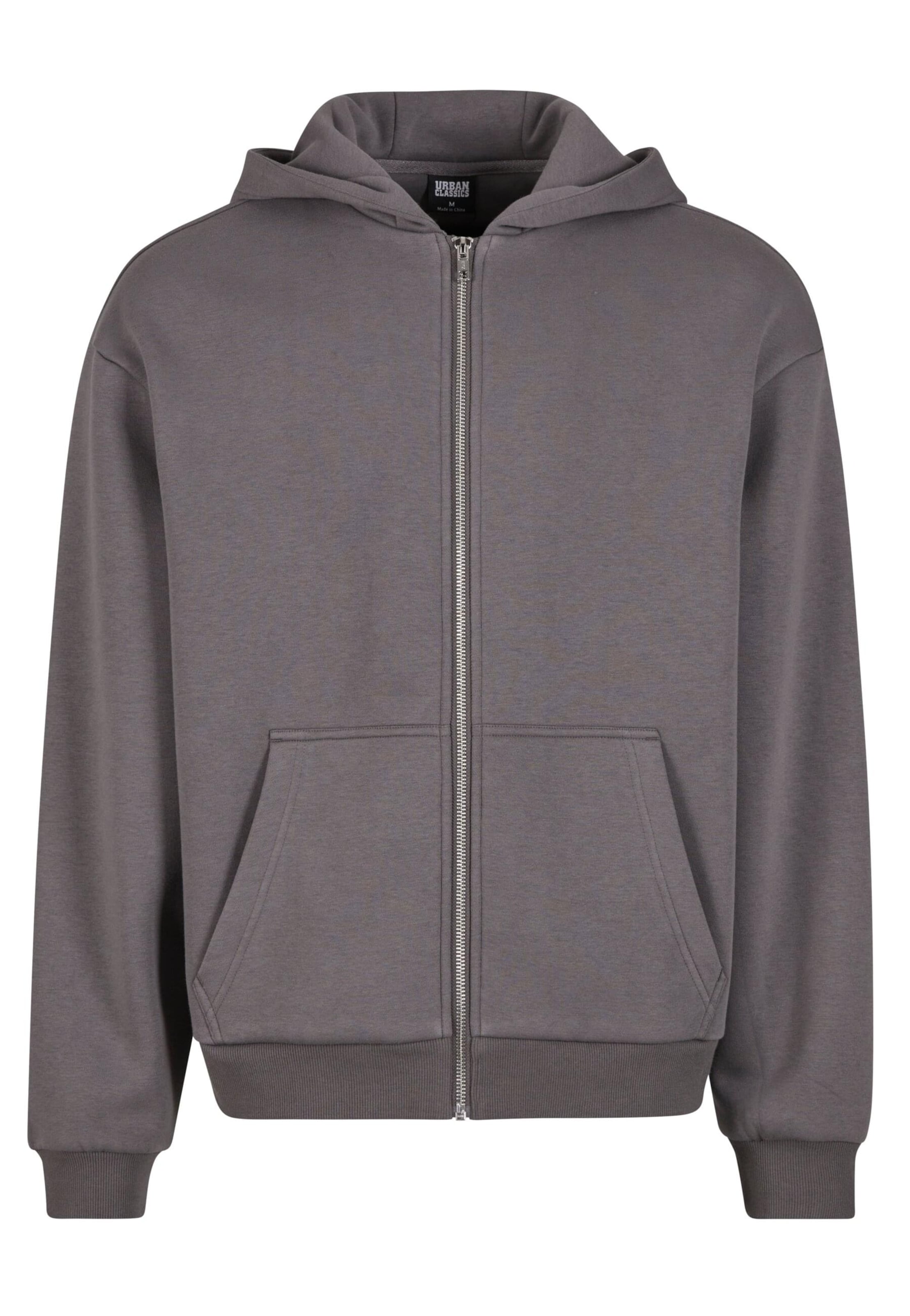 Veste de survêtement Urban Classics en gris : devant