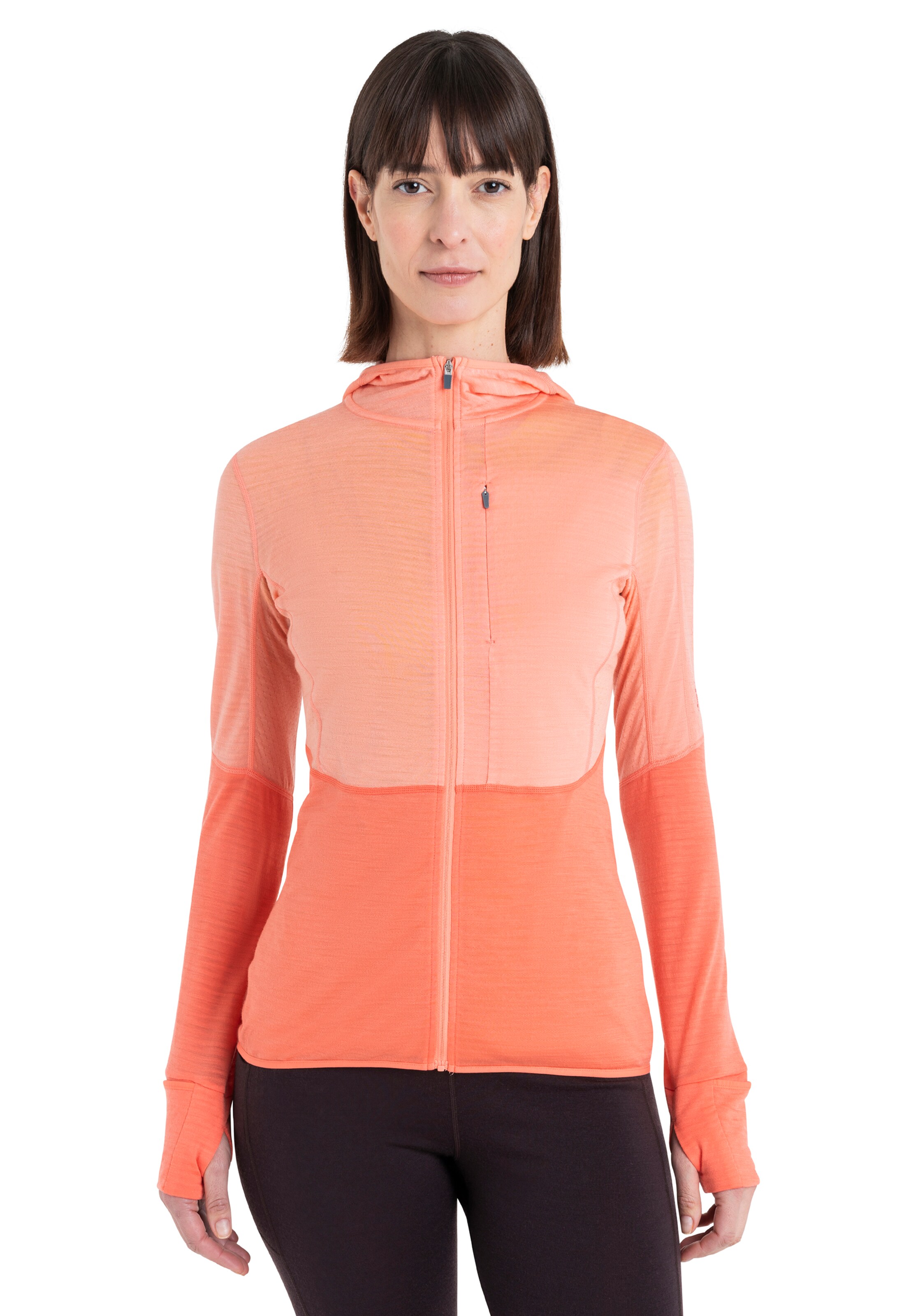 ICEBREAKER Funktionsfleecejacke 'Realfleece Descender' in Orange: Vorderseite