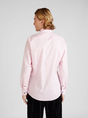 OLYMP - Slim Fit Camisa clássica 'Level 5' em rosa