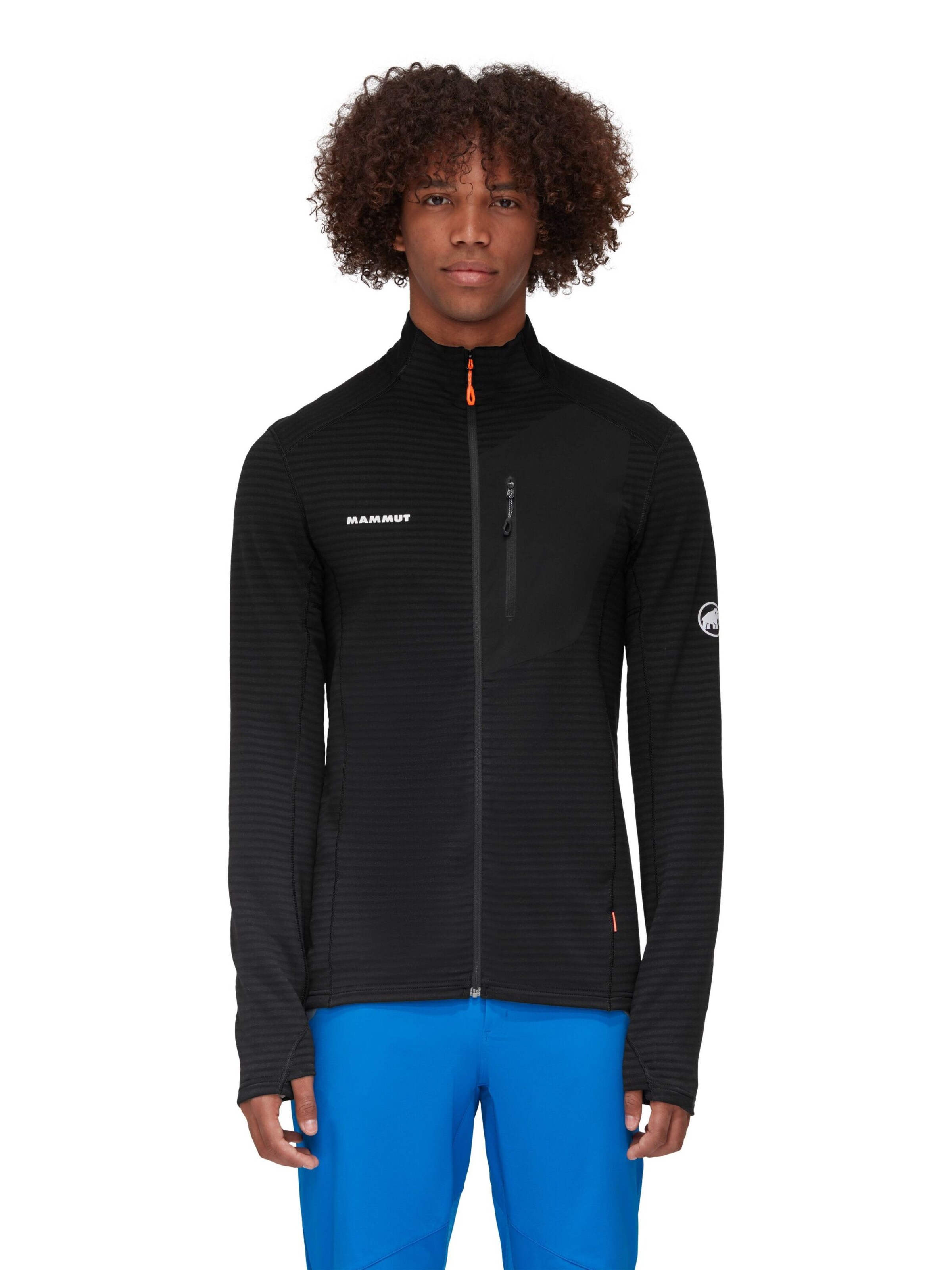 MAMMUT Funktionsfleecejacke 'Taiss' in Schwarz: Vorderseite