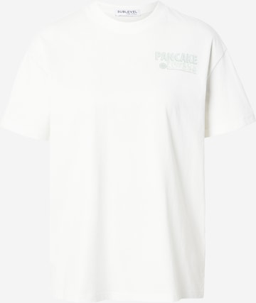 T-shirt Sublevel en blanc : devant