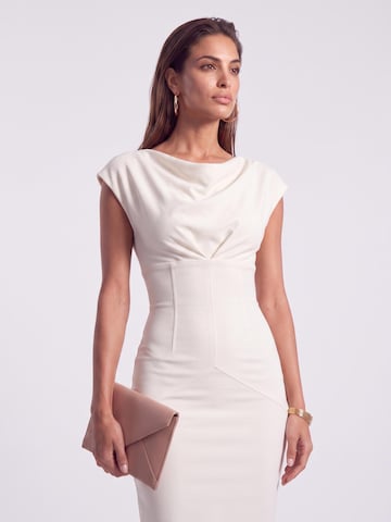 AUDRAY - Vestido de bainha 'JACKIE' em bege