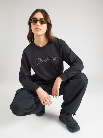 SKECHERS Суичър в черно: отпред