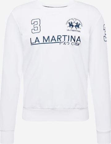 La Martina Sweatshirt in Wit: voorkant