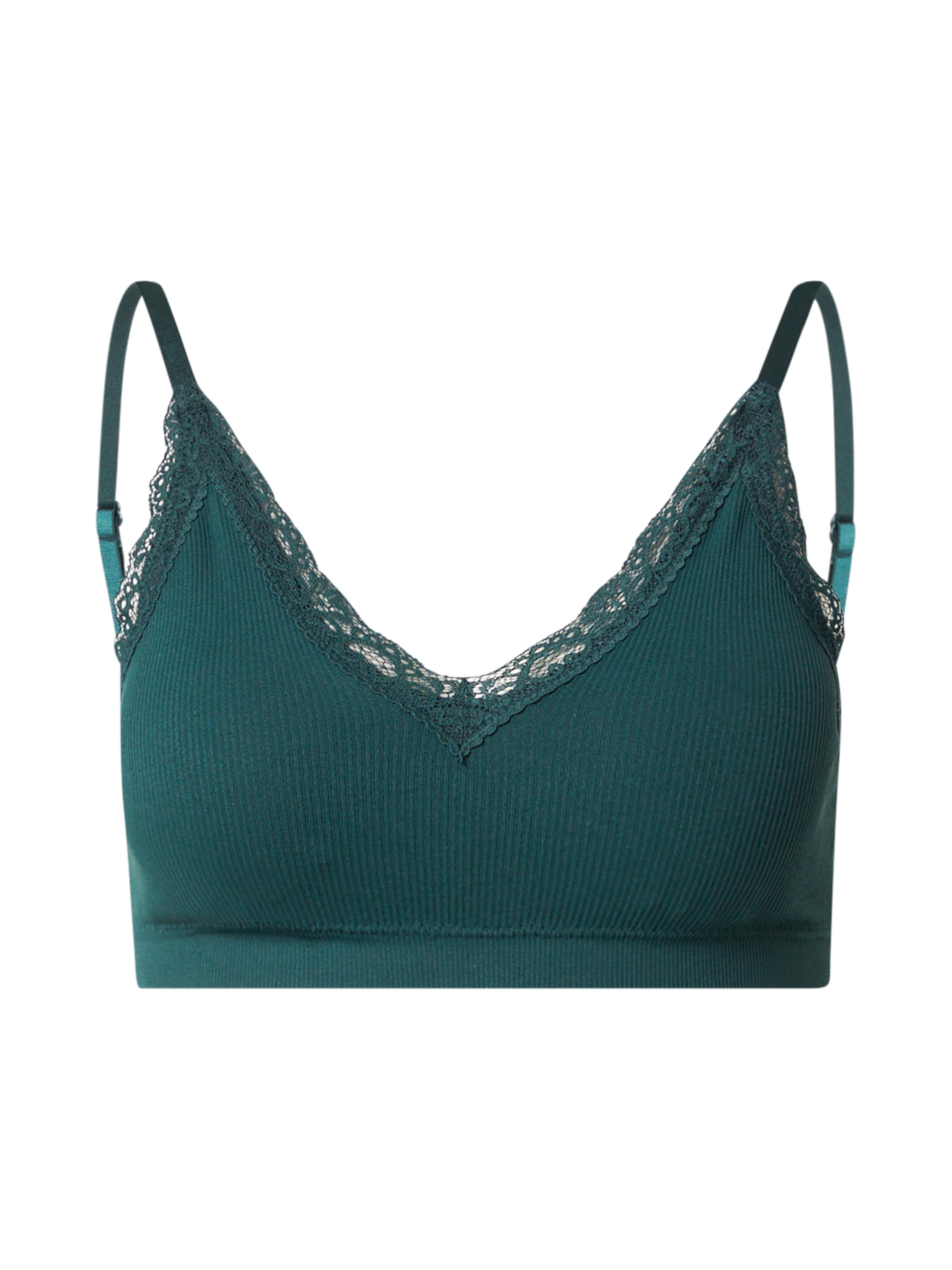 Hunkemöller Сутиен с триъгълни чашки Сутиен 'Lola' в зелено: отпред