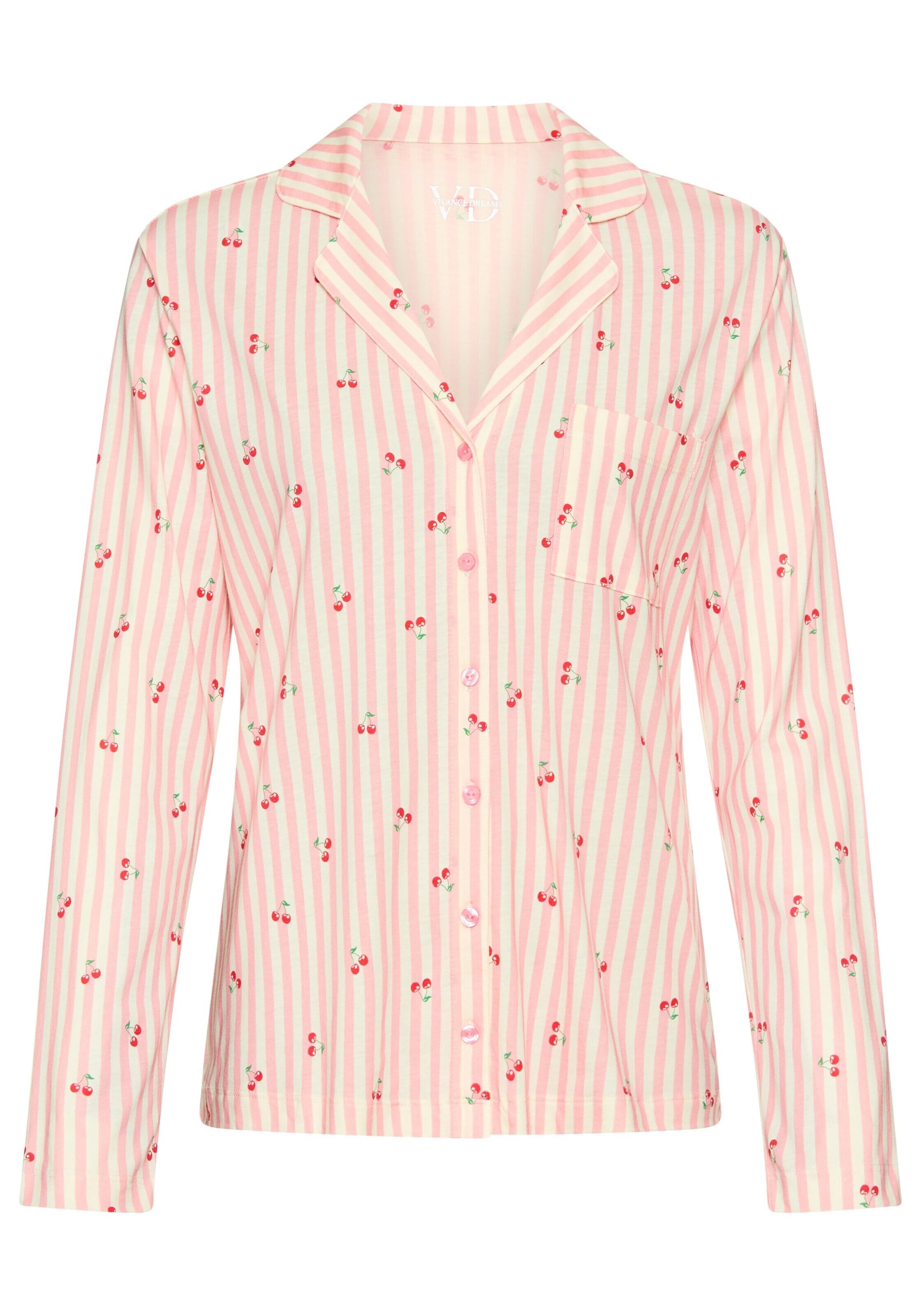 VIVANCE Μπλουζάκι ύπνου σε ροζ: μπροστά