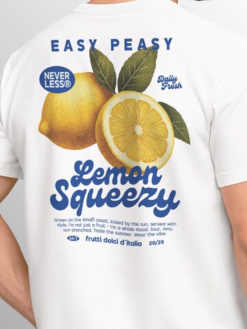 Neverless Shirt 'Lemon Squeezy' in White