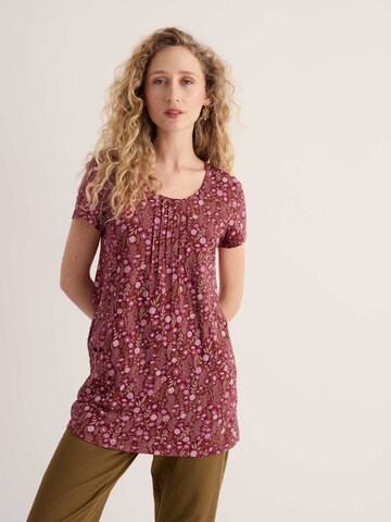 Seasalt Cornwall Bluse 'Busy Lizzy' i rød: forside