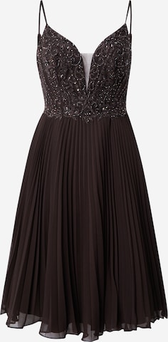 Robe de cocktail Unique en marron : devant