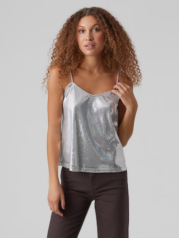 VERO MODA Blusentop 'Kelly' in Silber: predná strana