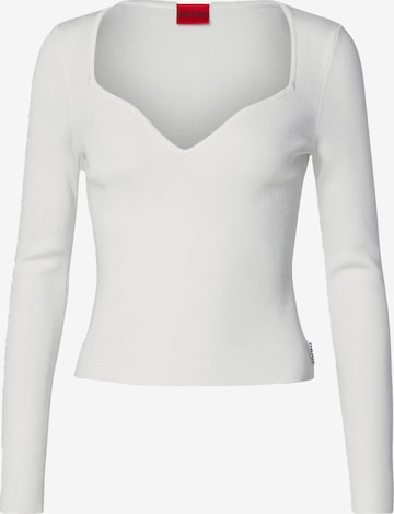 HUGO Neulepaita 'Satch' värissä valkoinen: etupuoli