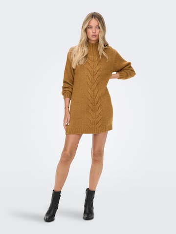 JDY Knit dress 'Dinea' in Brown