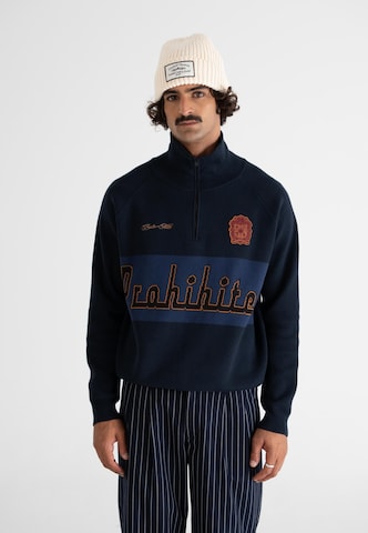 Pullover di Prohibited in blu: frontale