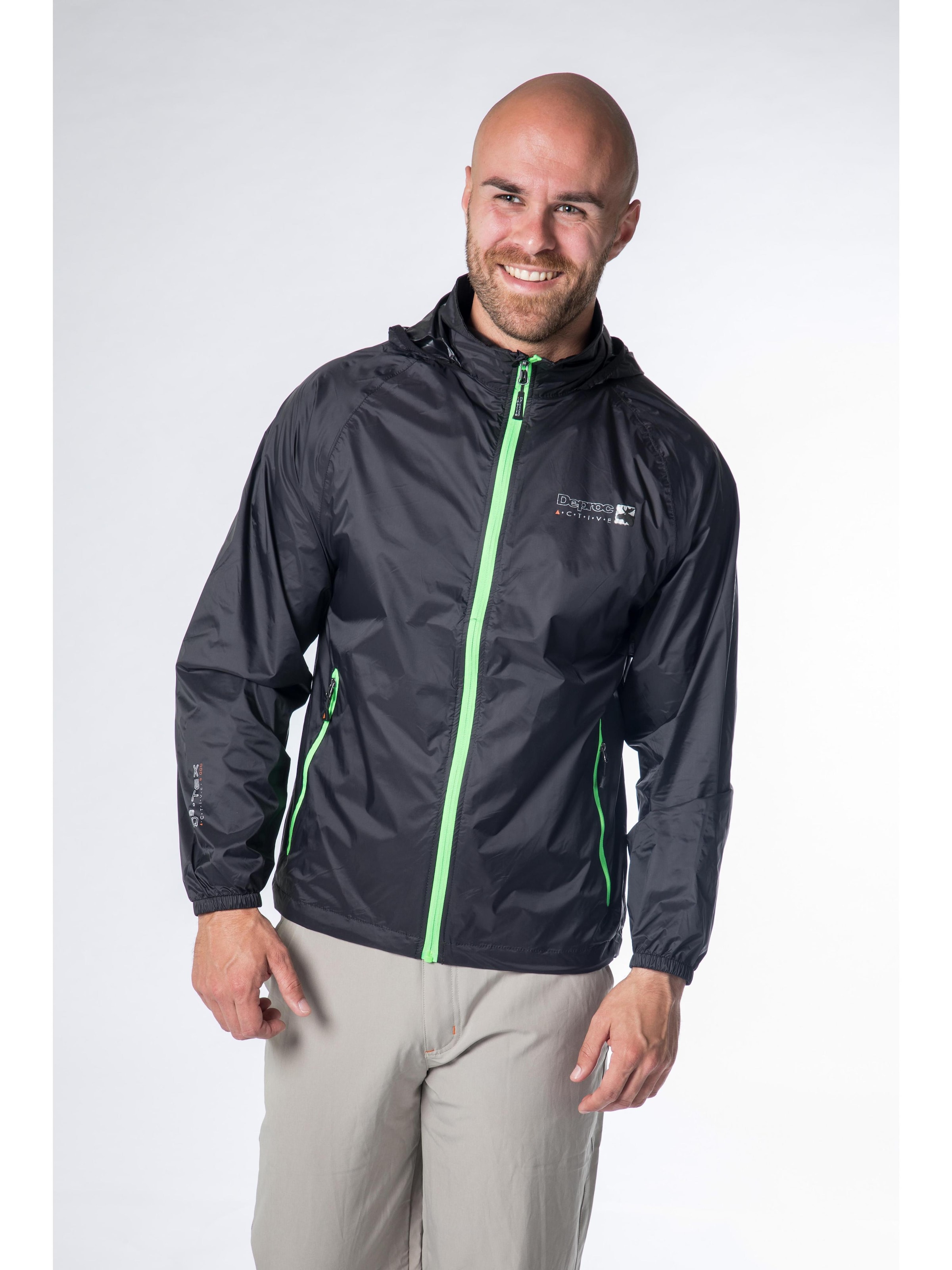deproc Performance Jacket 'ROBSON' in Black: front