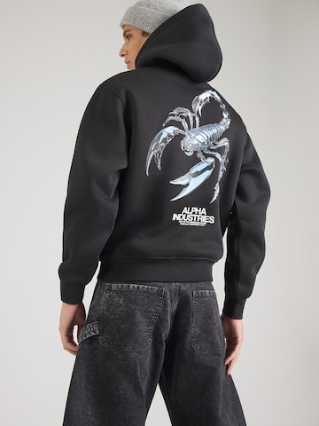 ALPHA INDUSTRIES Majica 'Scorpion Cyborg' | črna barva: sprednja stran