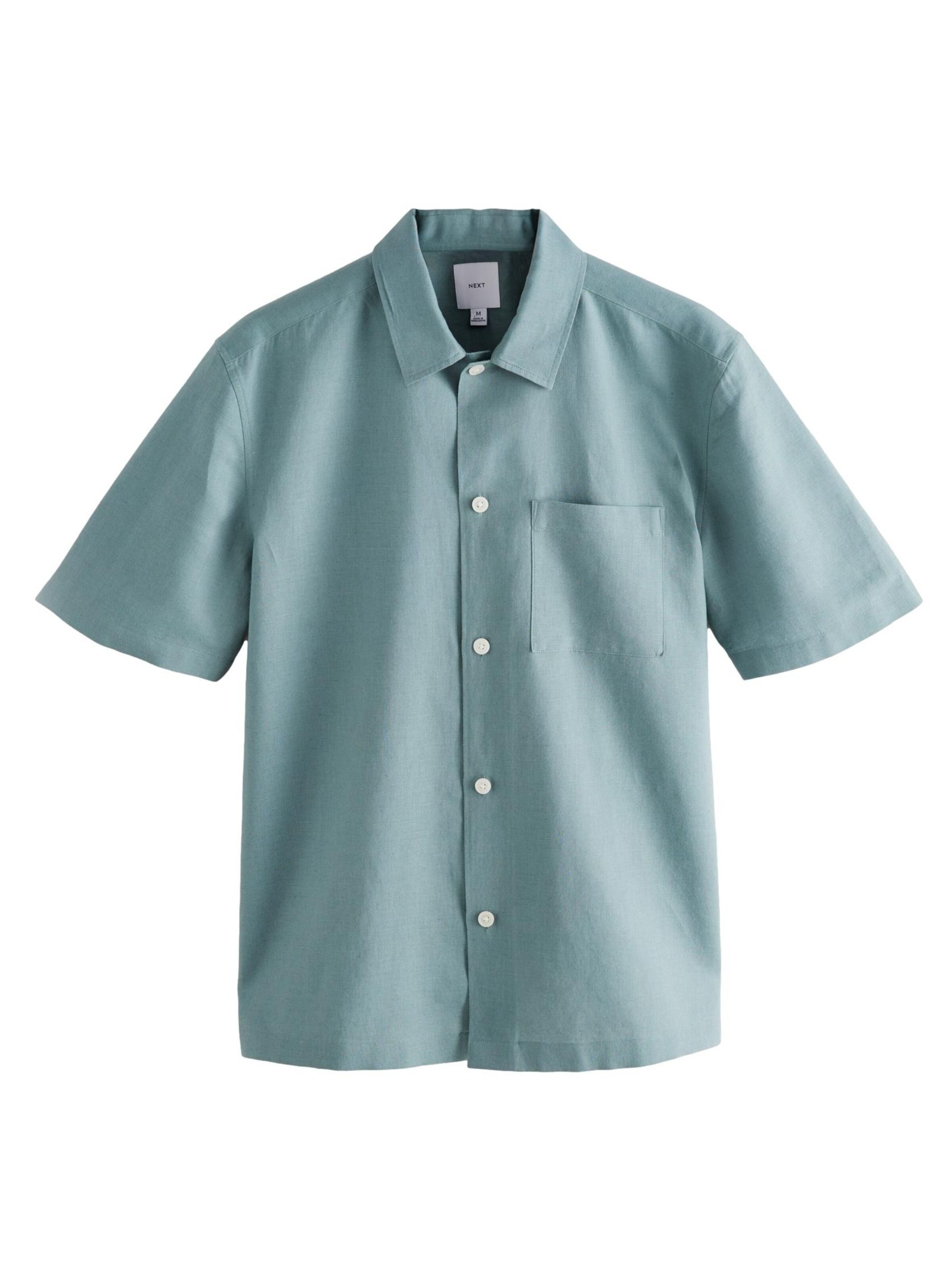 Next Средняя посадка Рубашка в Зеленый: спереди