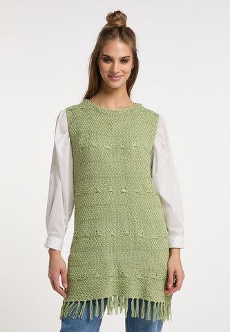 Rochie tricotat de la usha FESTIVAL pe verde: față