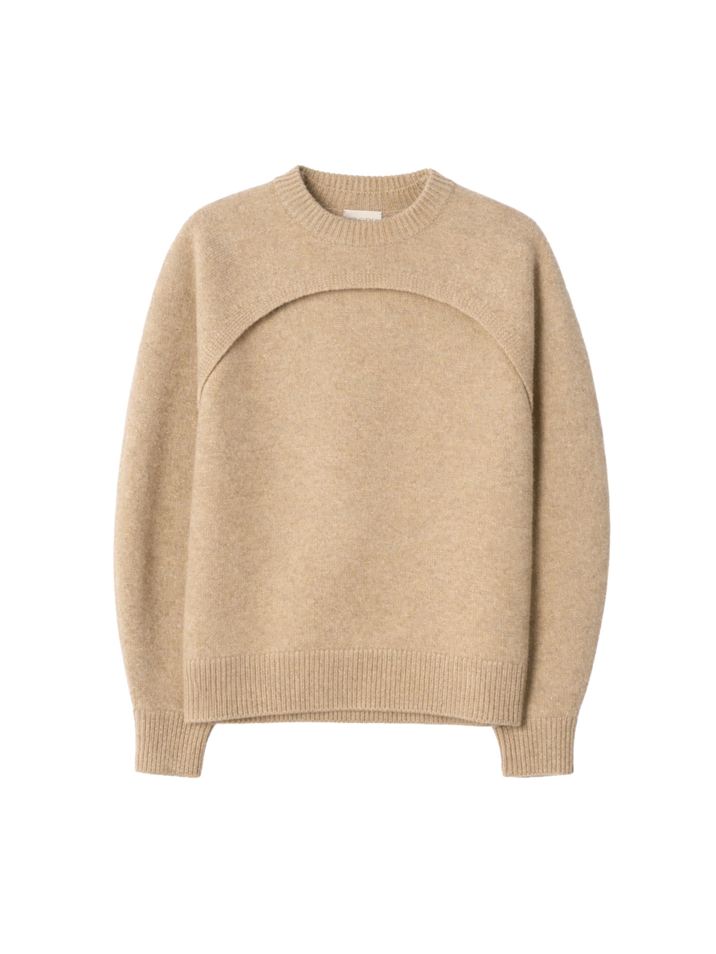 GOBI Cashmere Pullover 'Cashmere Crewneck Twin Set'‌‌‌‌‌‌‌‌‌ in Beige: Vorderseite