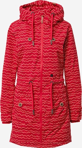 Alife and Kickin Between-Seasons Parka 'Charlotte' in Red: front