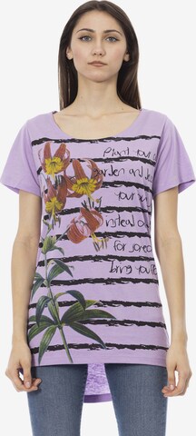 Top 'T-Shirt donna Floralia Trussardi - Misto Cotone Poliestere' di Trussardi in lilla: frontale