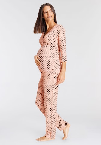 LASCANA Pyjama in Beige: voorkant